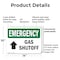 Signmission Gas Shutoff (Up Arrow) With Symbol, 14 in W x Rectangle, Plastic OS-2PACK-EM-P-1014-L-10390 - alternate 8